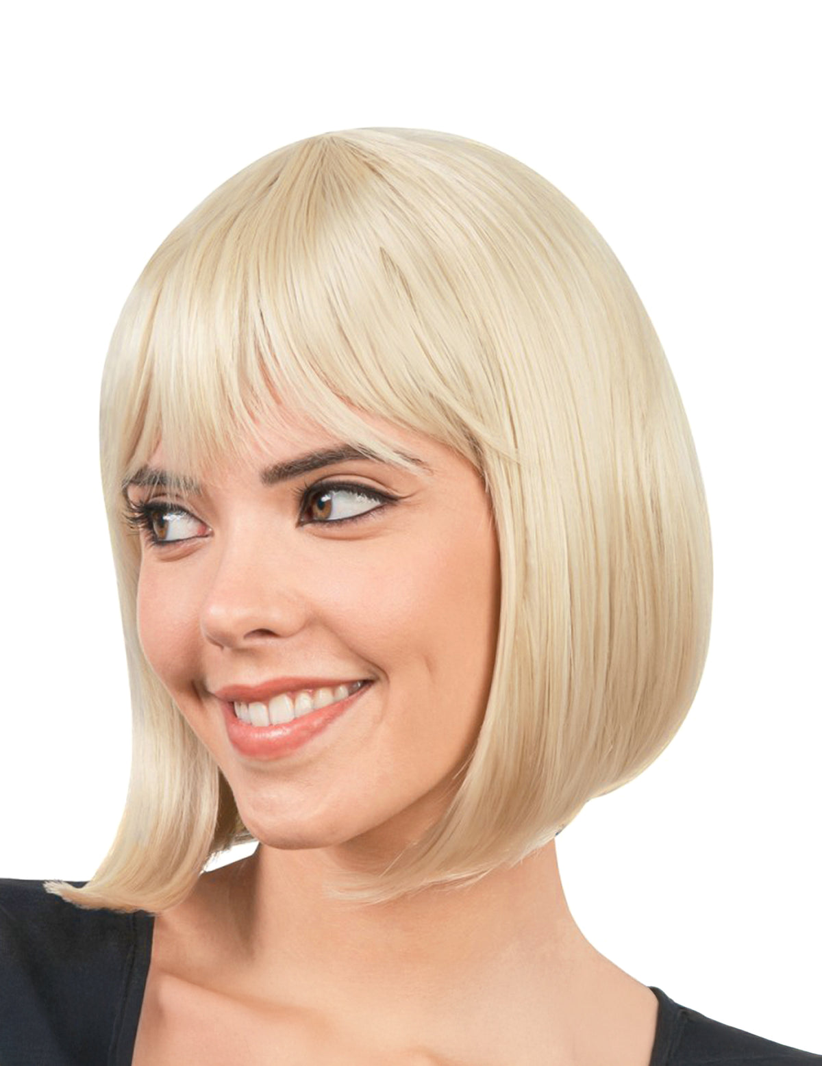 Perucă coafabilă pătrată blondă de lux pentru femei