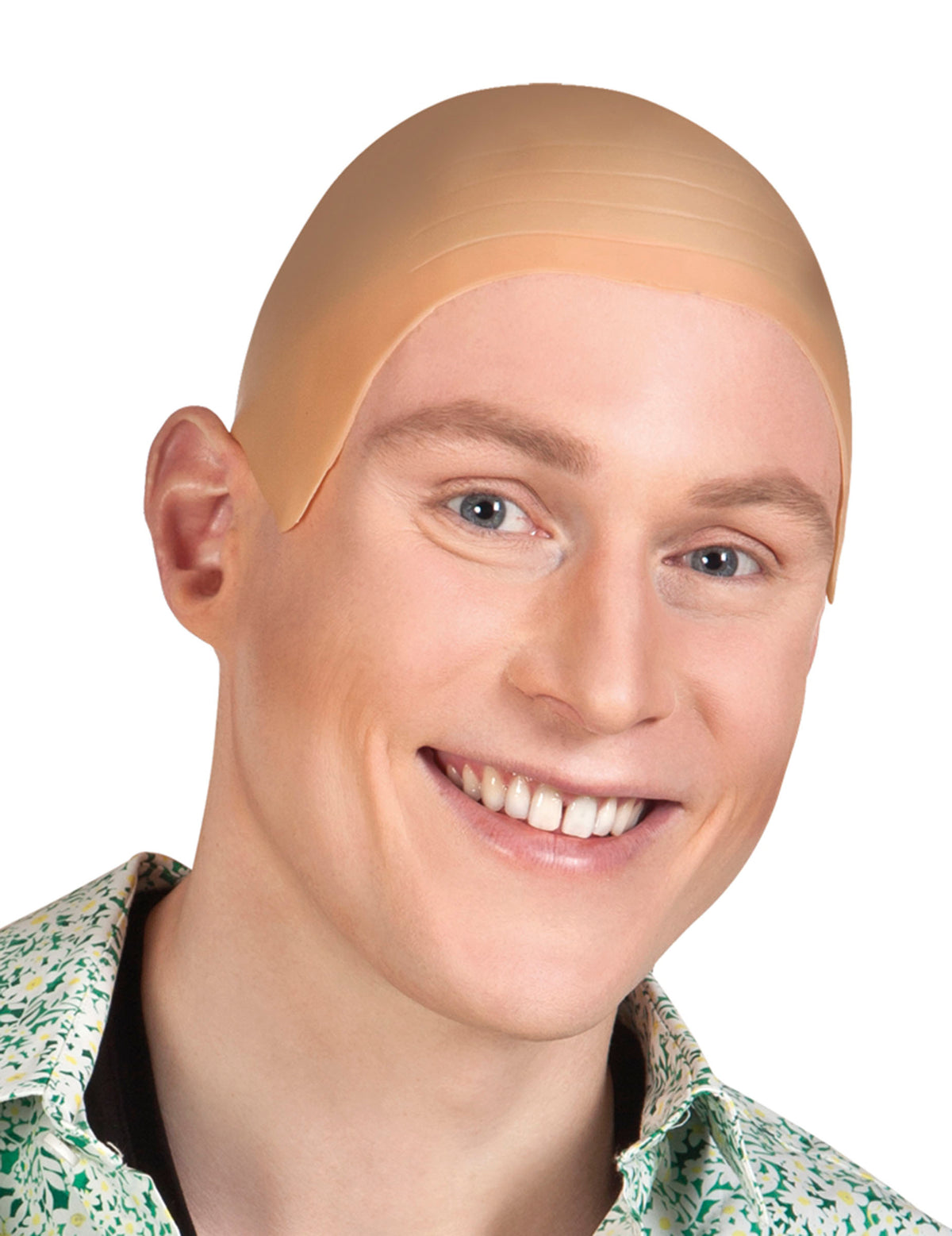 Vue de face de la perruque crâne chauve pour homme
