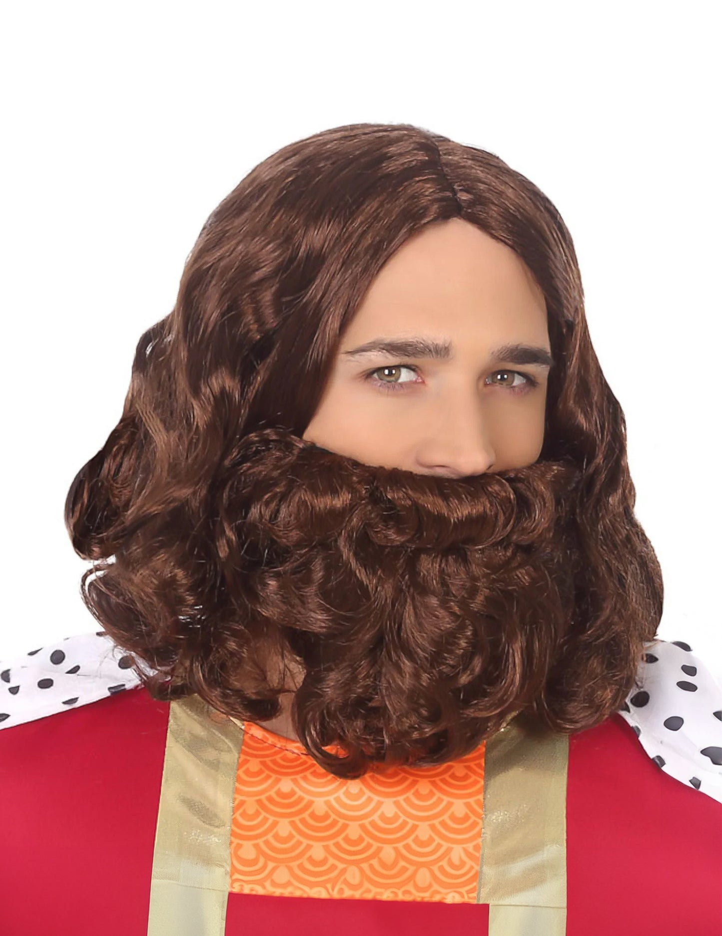 Peruca adultă Isus și barba brună