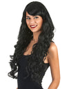 Perruque glamour longue pour femme noire avec boucles