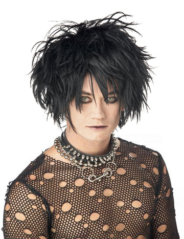 Peruca gotică neagră adultă