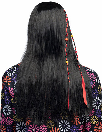 Peruca bărbaților neagră hippie