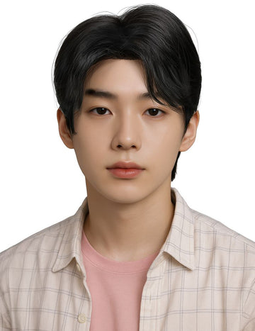 Perucă neagră Kpop pentru bărbați 