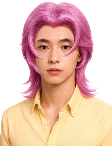 Perucă roz Kpop pentru bărbați 