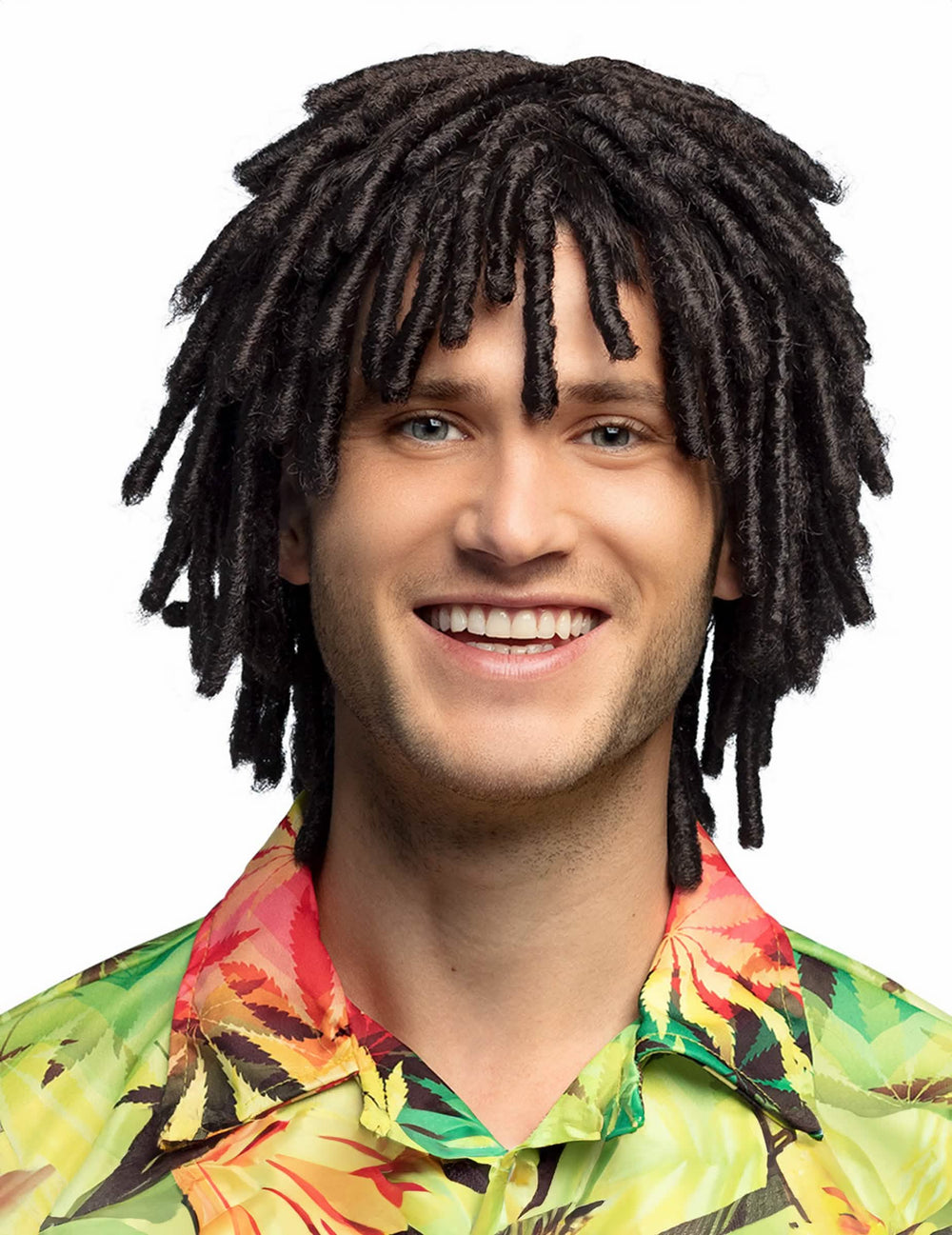 Perucă Levi pentru adult neagră cu dreadlocks