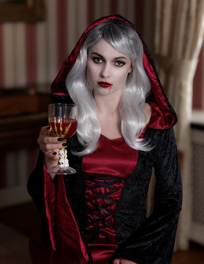 Adult de Halloween alb alb și gri