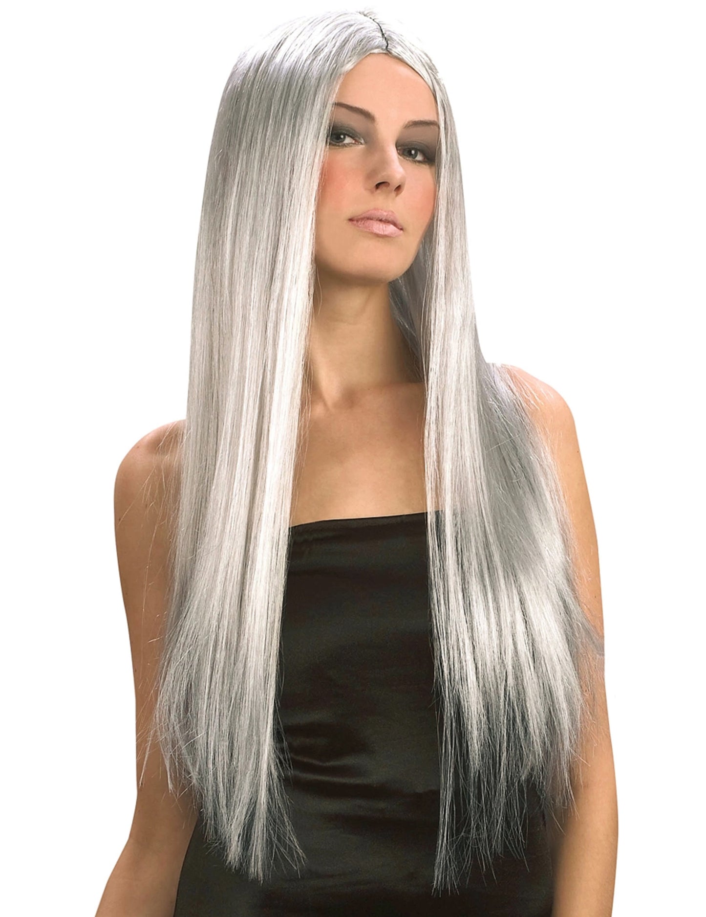 Peruca de Halloween Long Grey