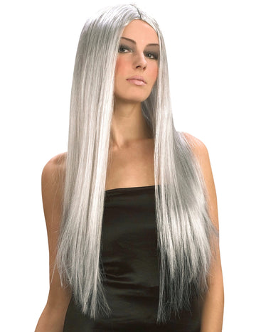 Peruca de Halloween Long Grey