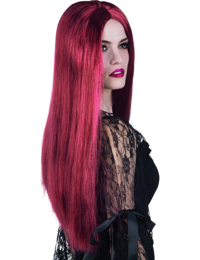 Peruca de vampiri purpurii lungi pentru femei