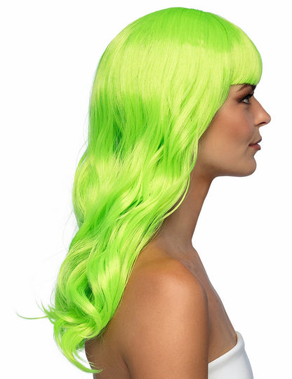 Fluo Fluo femeie lungă perucă