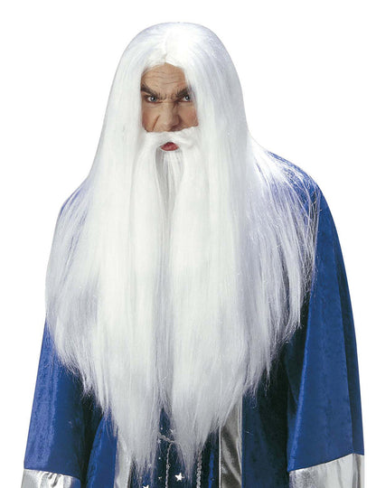 Peruca de mag cu barba adultă