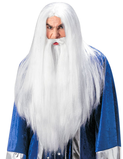 Peruca de mag cu barba adultă