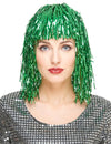 Peruca de metal verde pentru femei