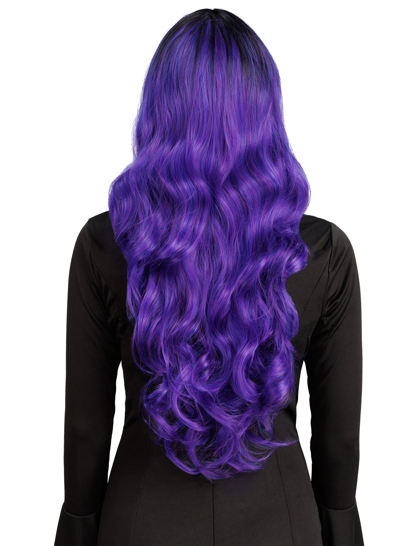 Perucă ombré violet și negru de lux pentru femei