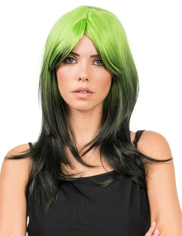 Peruca de cravată verde și negru pentru adulți