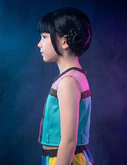 Perucă Zoey Kpop Demon Hunter fată 