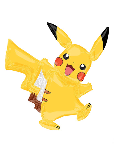 Balon din aluminiu Pikachu Pokémon pentru copii, galben