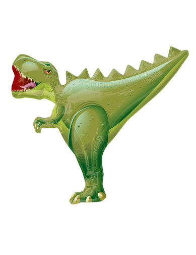 Ballon aluminium t-rex pour anniversaire vert
