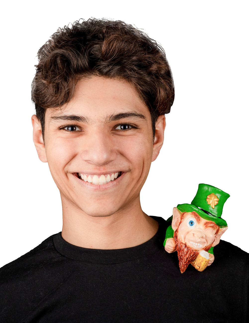 Petit leprechaun d'épaule pour adulte vert