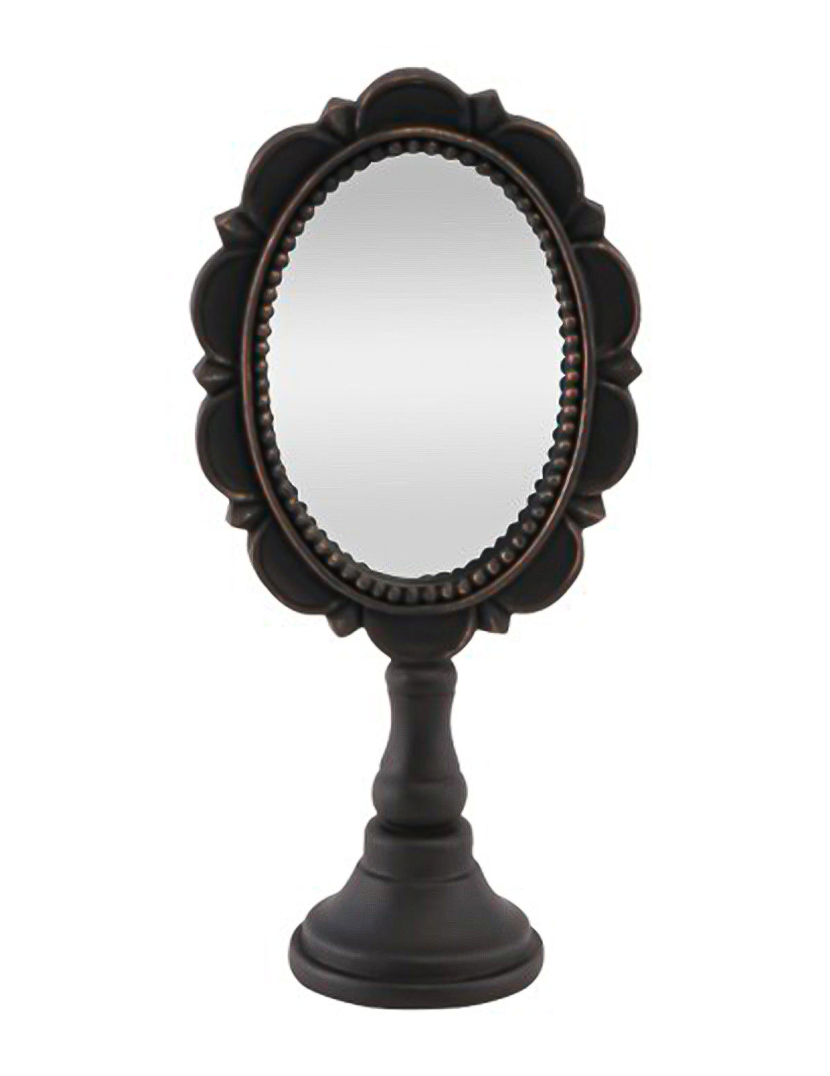 Petit miroir à poser en résine noir 12,3 x 7,3 x 25,5 cm