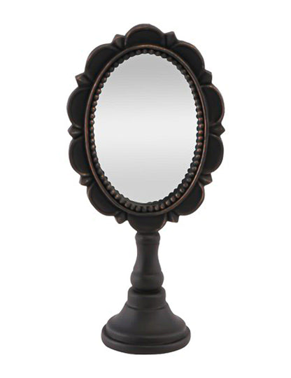 Petit miroir à poser en résine noir 12,3 x 7,3 x 25,5 cm