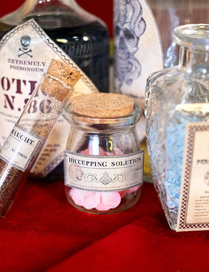 Borcan de sticlă mic cu dop de plută de 8 cm