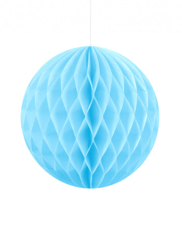 Minge mică din hârtie fagure bleu ciel 10 cm de agățat 
