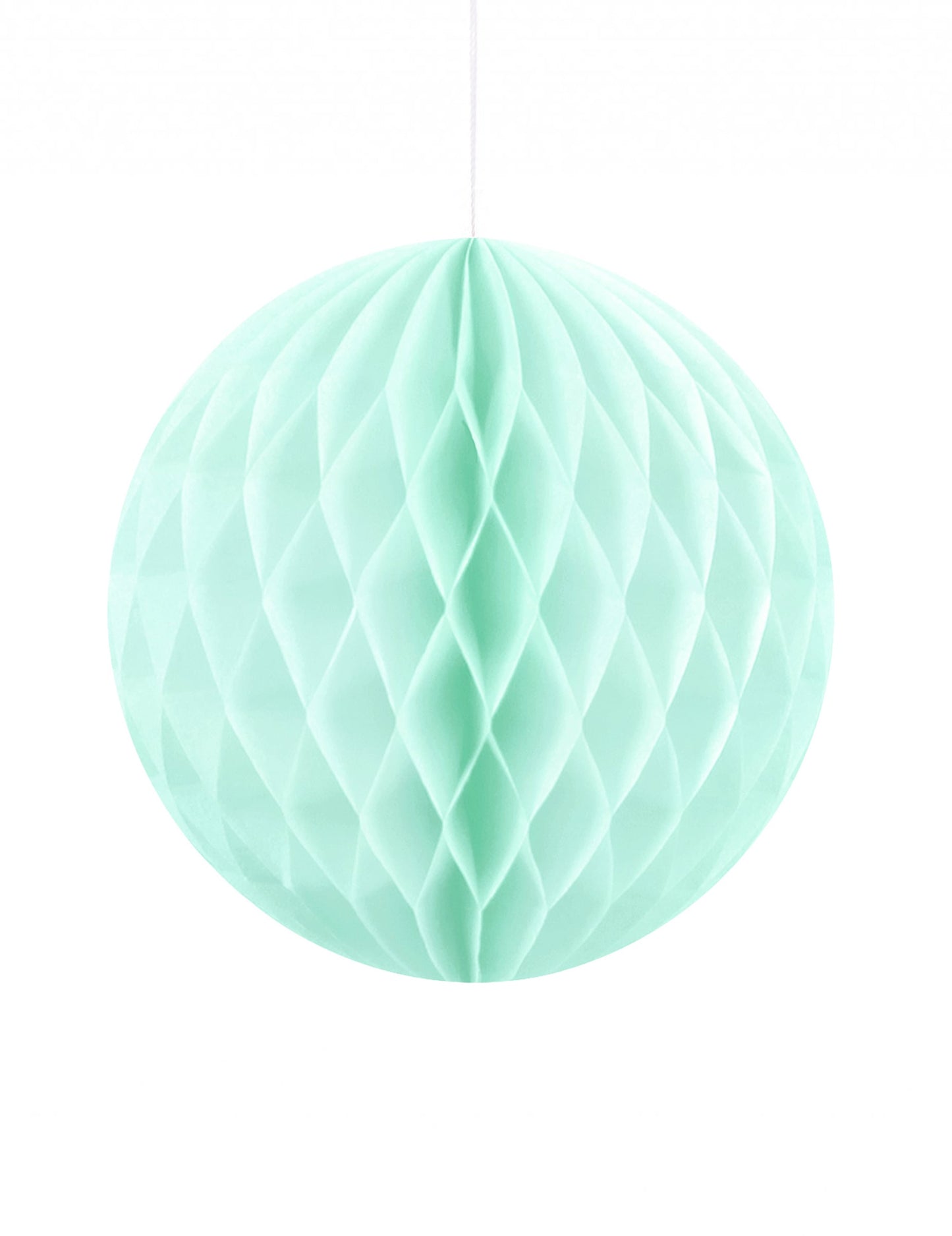 Boule en papier alvéolé à suspendre pour fête menthe