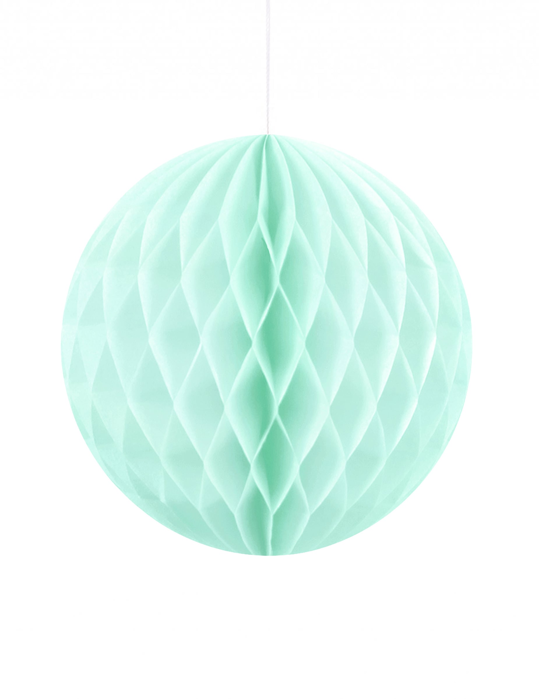 Boule en papier alvéolé à suspendre pour fête menthe