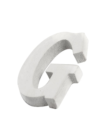 Litera mică albă din lemn g 5 cm pentru decorațiuni de nuntă