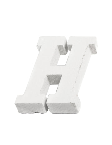 Litera mică din lemn alb h 5 cm pentru decorare