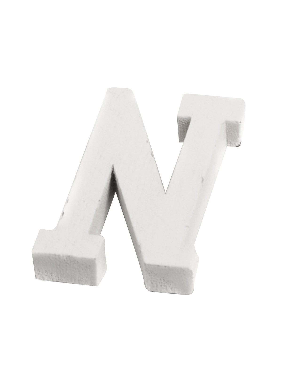 Petite lettre n en bois pour mariage blanc