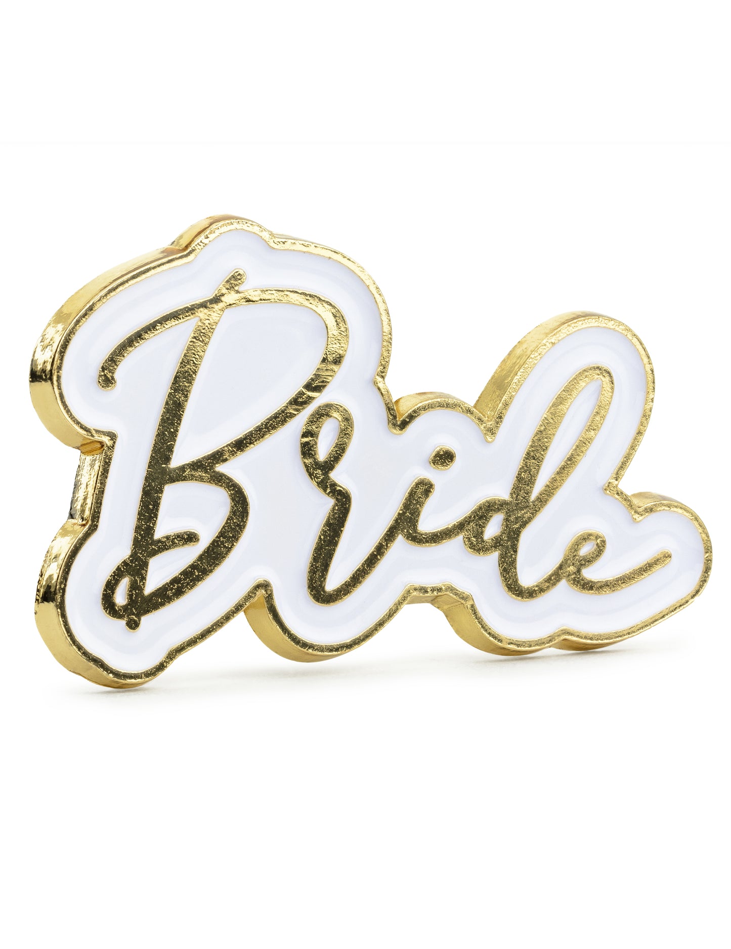 Pini de căpățenie alb și auriu 3,5 x 2 cm