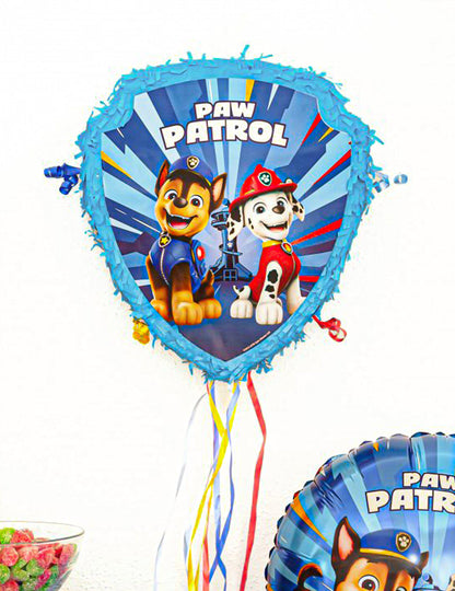 Piñată albastră cu șnururi de tras Patrula Cățelușilor 33cm x 38cm x 9cm