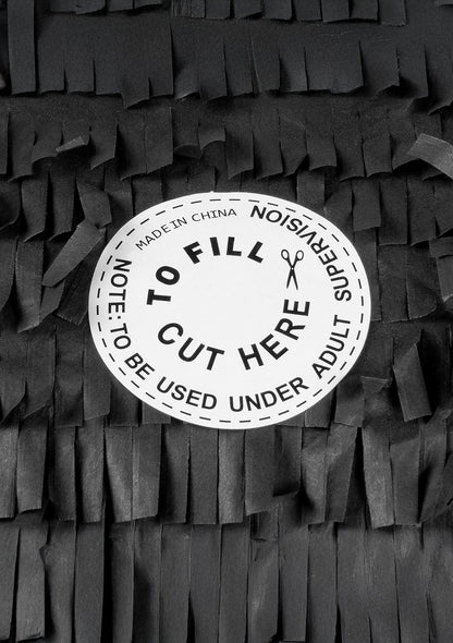 Pinată holografică argintie, numărul 0, 40 x 28 x 8 cm pentru petrecere