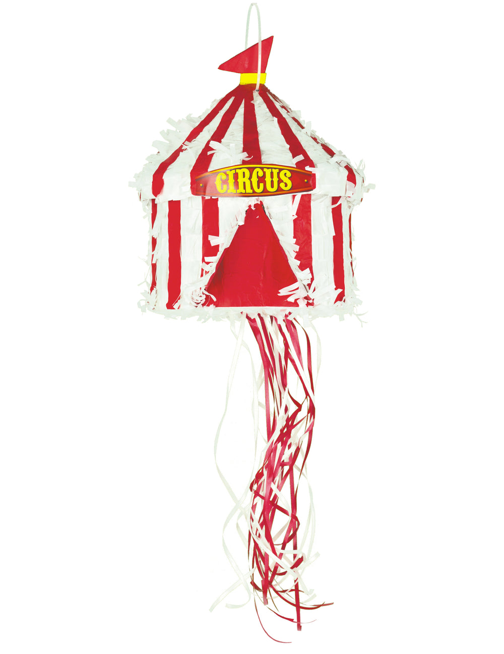 Piñata chapiteau vintage circus pour enfant rouge et blanc