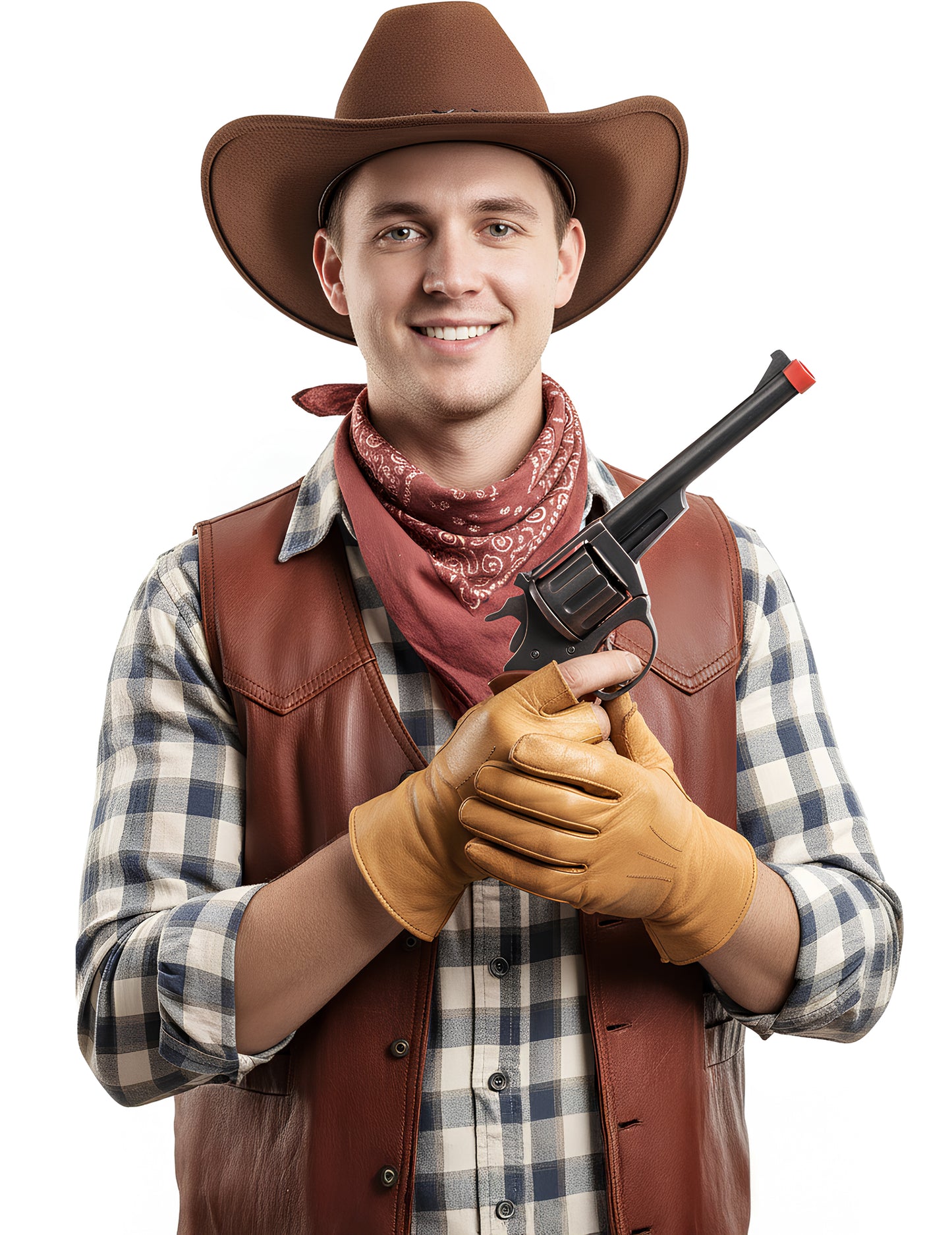 Pistol cowboy metalic 19 cm