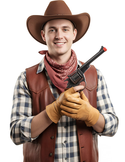 Pistol cowboy metalic 19 cm