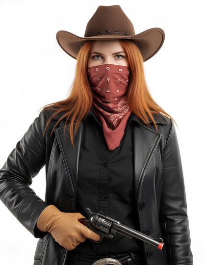 Pistol cowboy metalic 19 cm