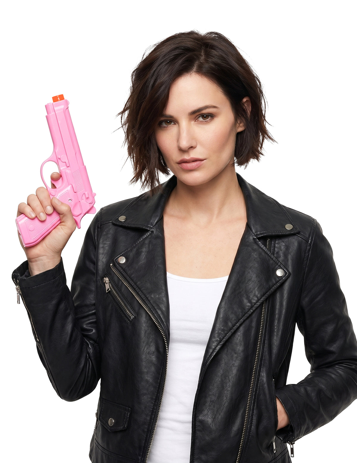 Pistol fictiv roz, 23 cm
