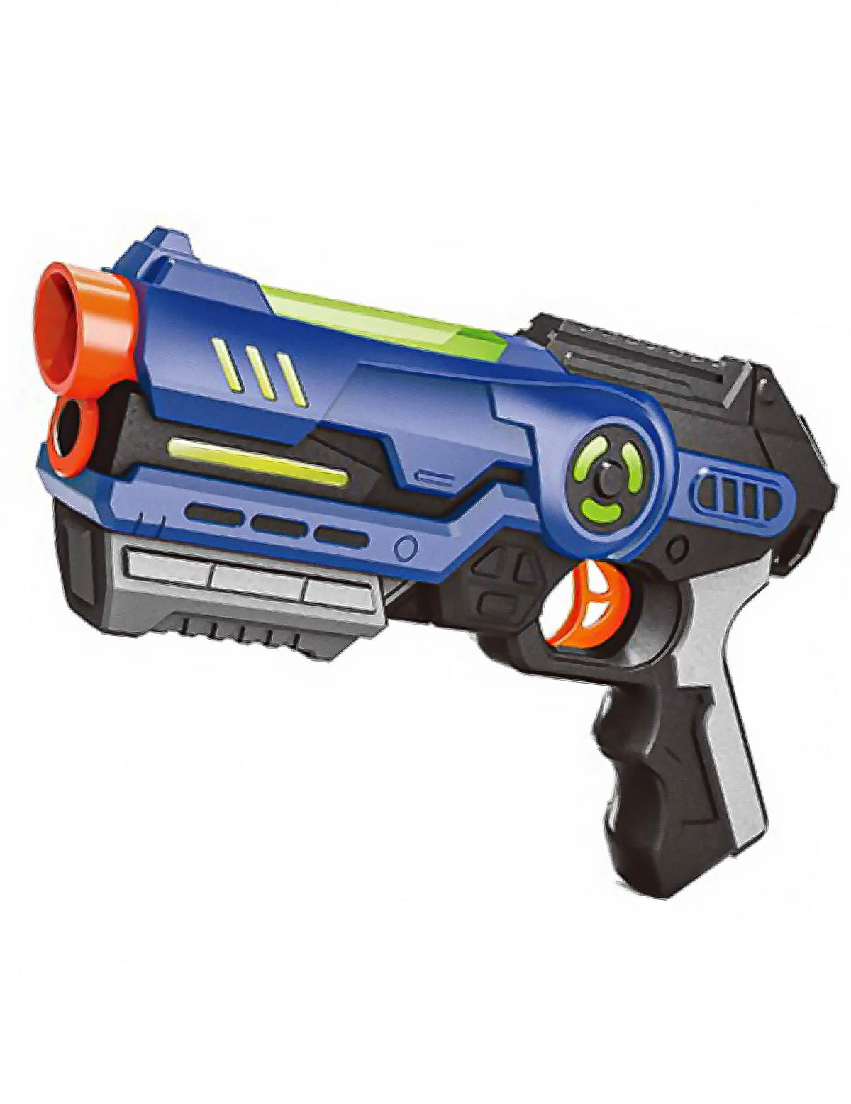 pistol sonor și luminos spațial pentru copil albastru și portocaliu