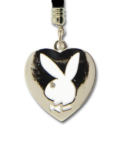 Bijou de téléphone Playboy pour adulte argenté