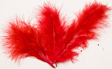 Plumes de décoration pour Noël rouges