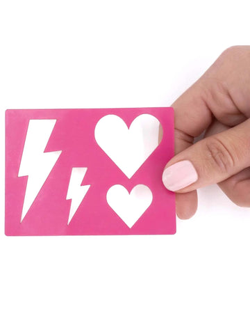 Flash reutilizabil de machiaj reutilizabil stencil și inimi