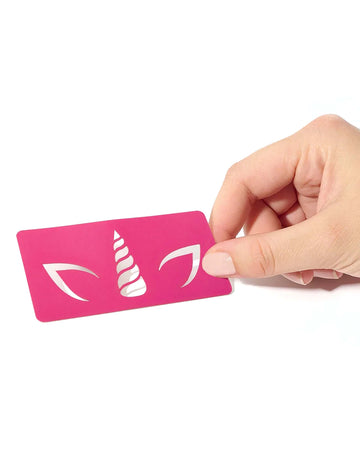 Reutilizabil make -up stencil unicorn