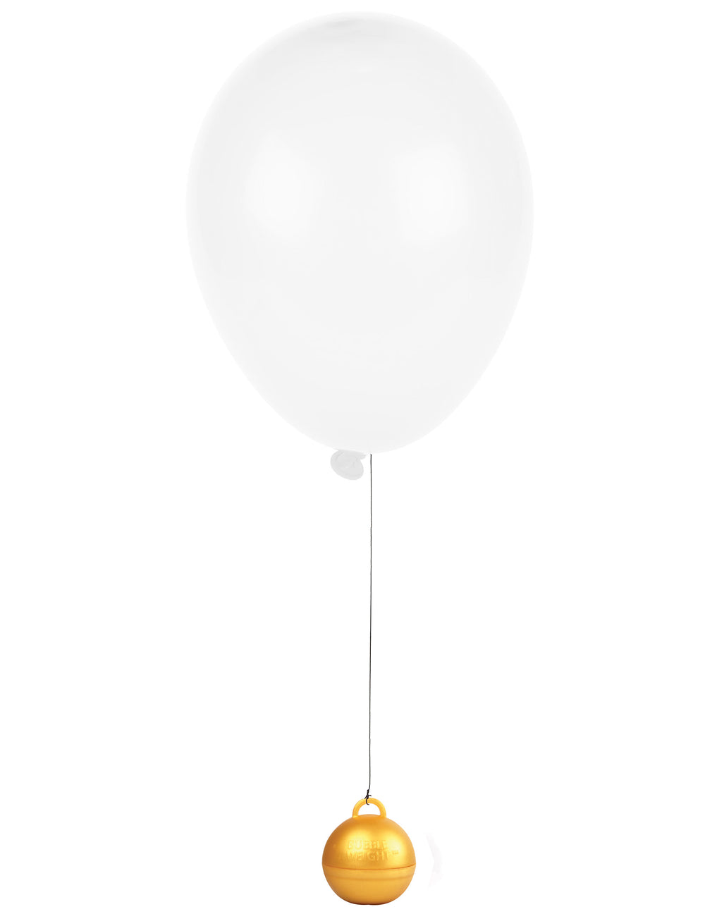 Mise en situation du poids pour ballon hélium couleur or