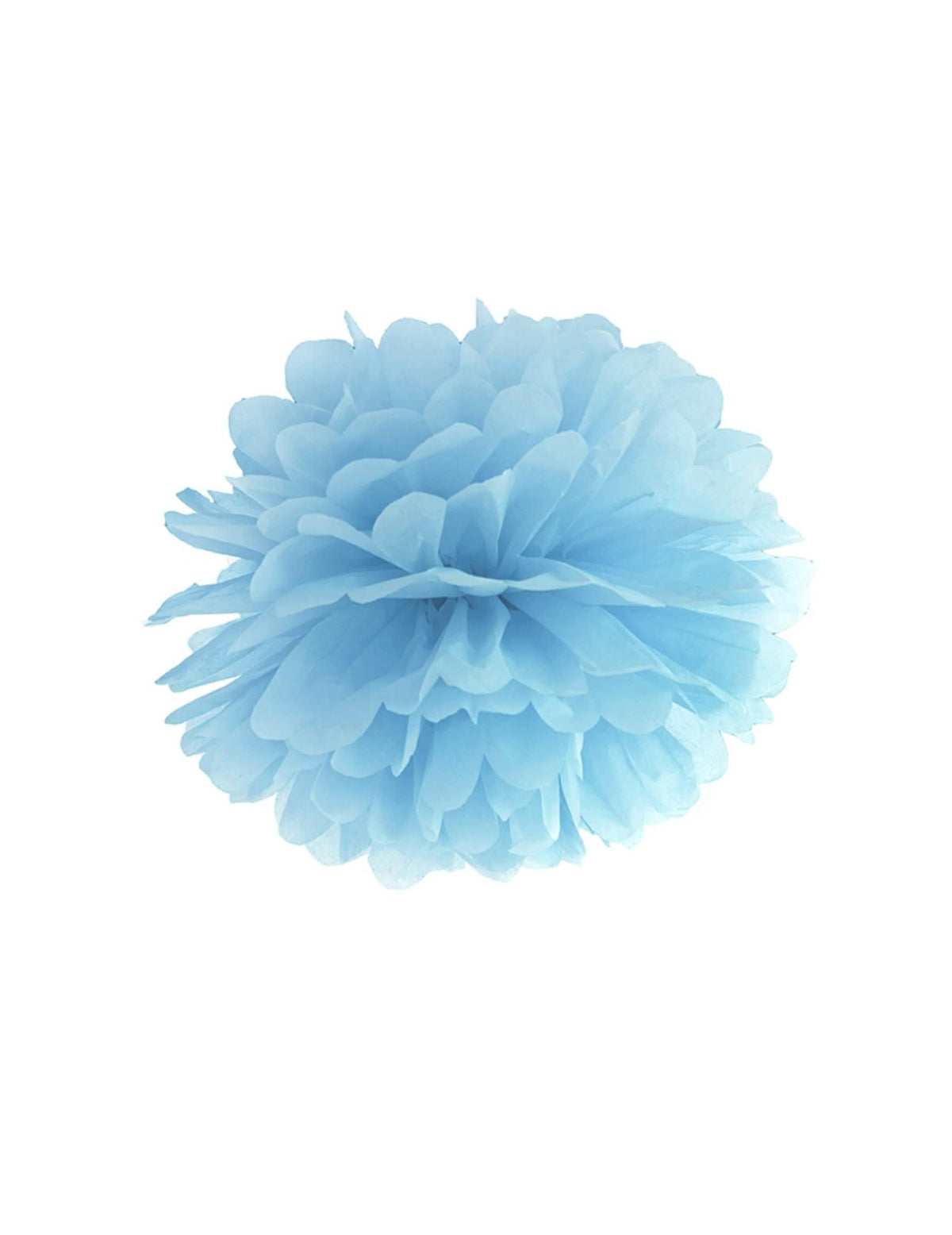 Pompon suspendat din hârtie pentru decorațiune albastru