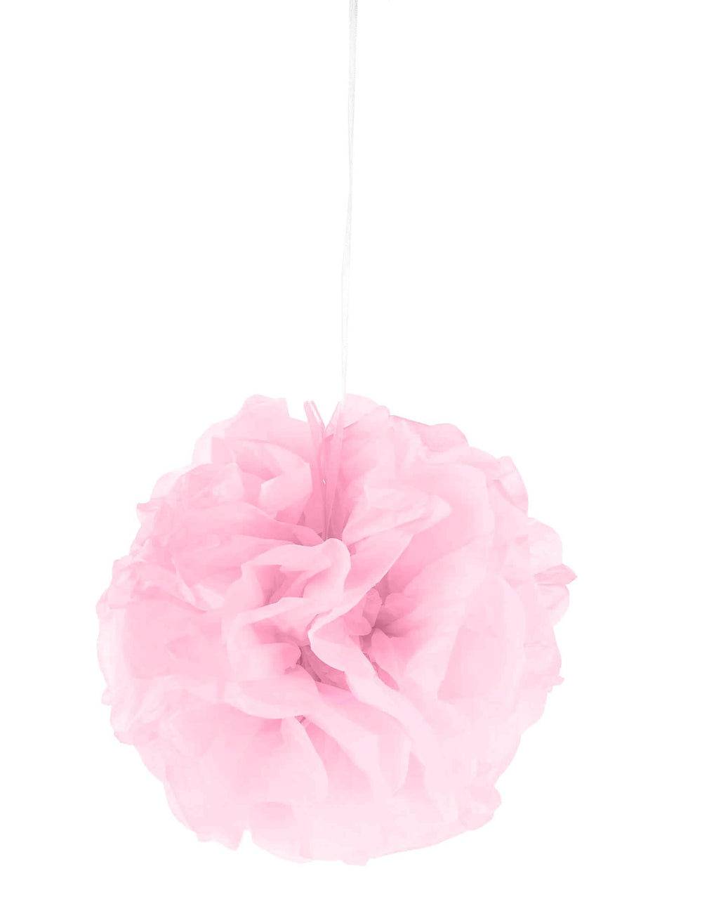 Pompon suspendat din hârtie pentru decorațiune roz