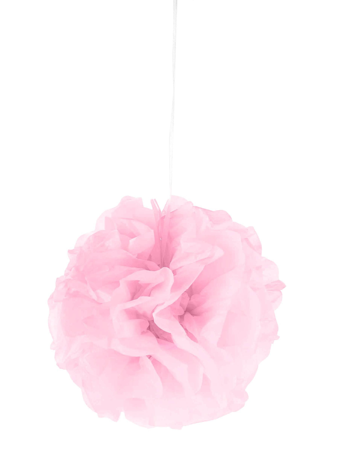 Pompon suspendat din hârtie pentru decorațiune roz