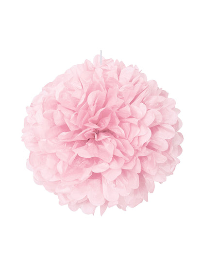 Pompon roz din hârtie 40 cm, minge decorativă 
